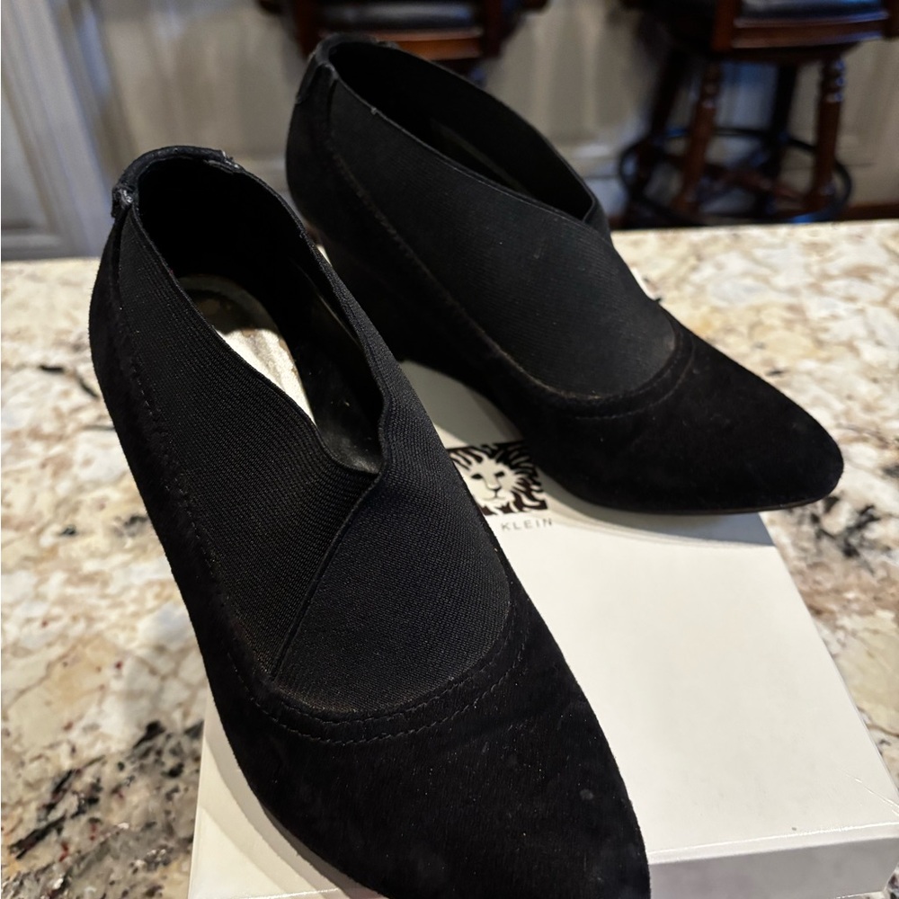 Calvin Klein Black Wedge Suede Shoes for Women